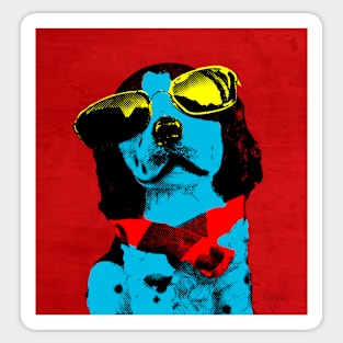 POP ART COOL STAR DOG Sticker